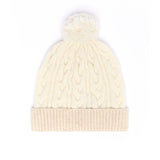 Bonnet Bicolore Avec Pompon en Laine