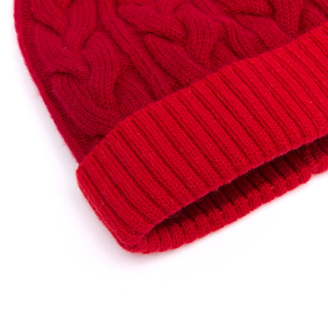 Gorro Bicolor Con Pompón De Lana