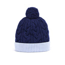 Gorro Bicolor Con Pompón De Lana