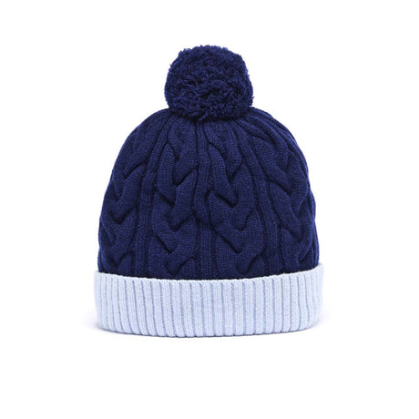Gorro Bicolor Con Pompón De Lana