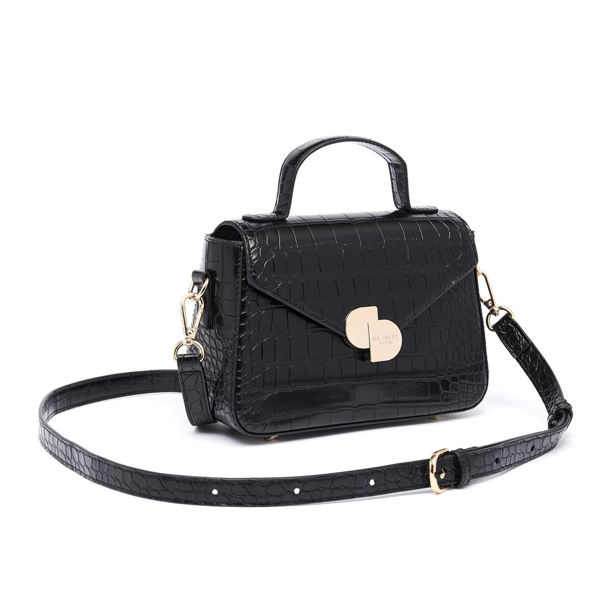 Sac à main Camille Croco Noir 2