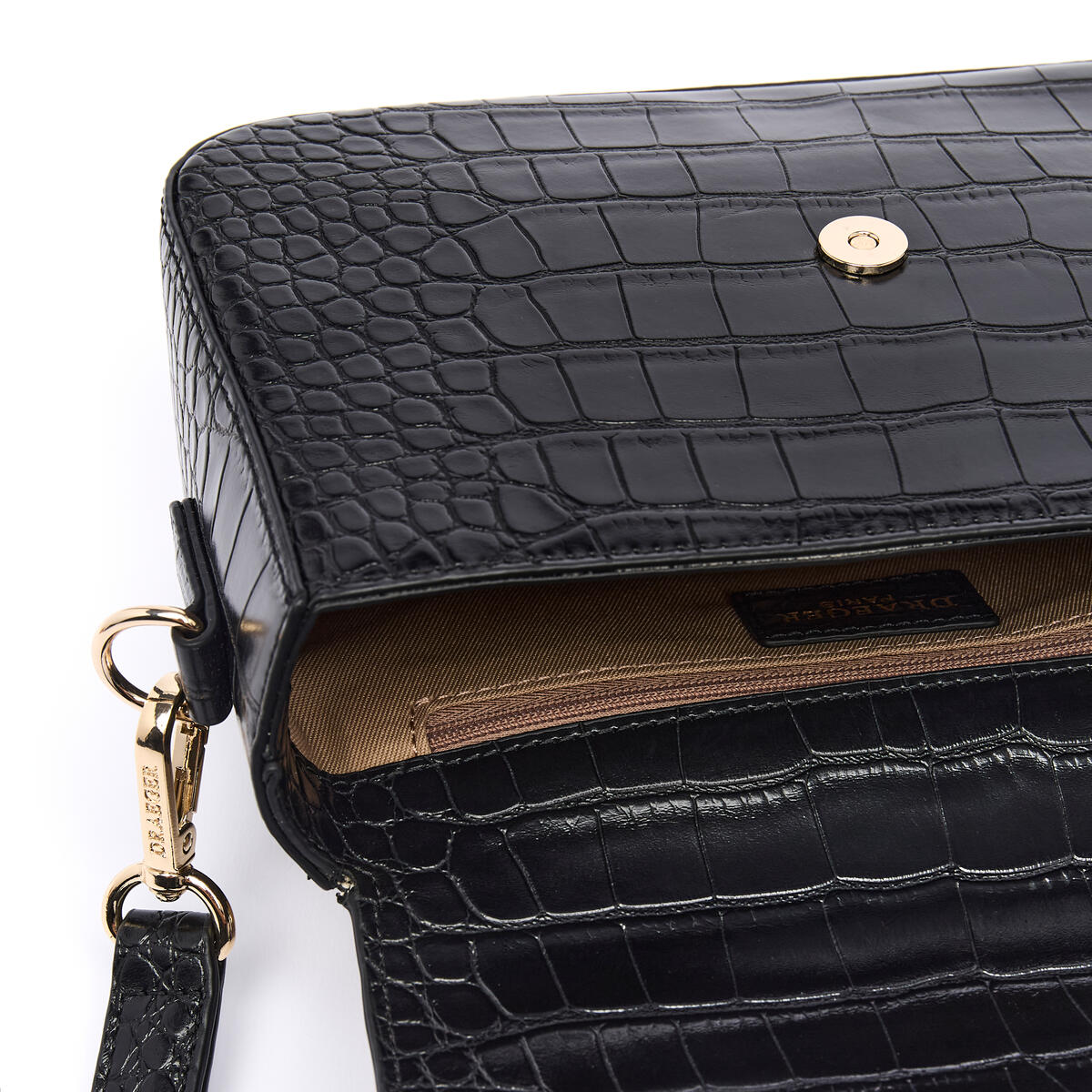 Sac à main Camille Croco Noir 4