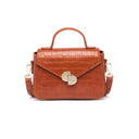 Sac à main Camille Croco Cognac 1