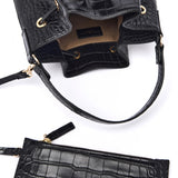 Sac bourse Anna Croco Noir 4