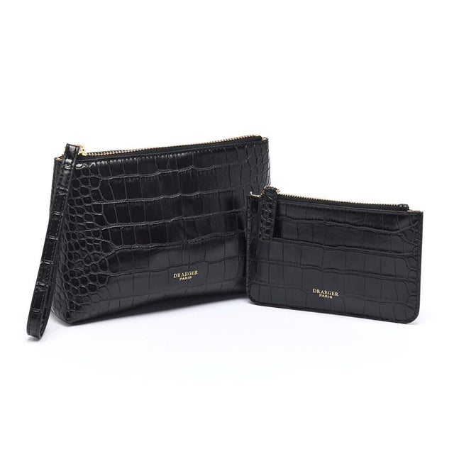 Petite Pochette Croco - Cognac Croco Noir 3
