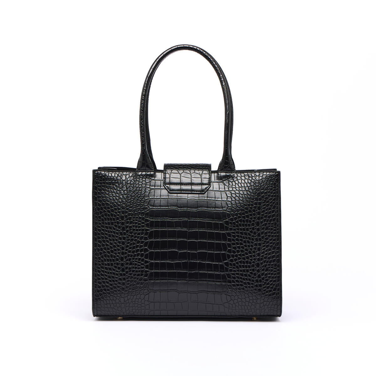 Grand Sac Cabas Croco Camille Noir 3