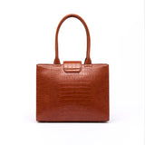 Grand Sac Cabas Croco Camille Cognac 3
