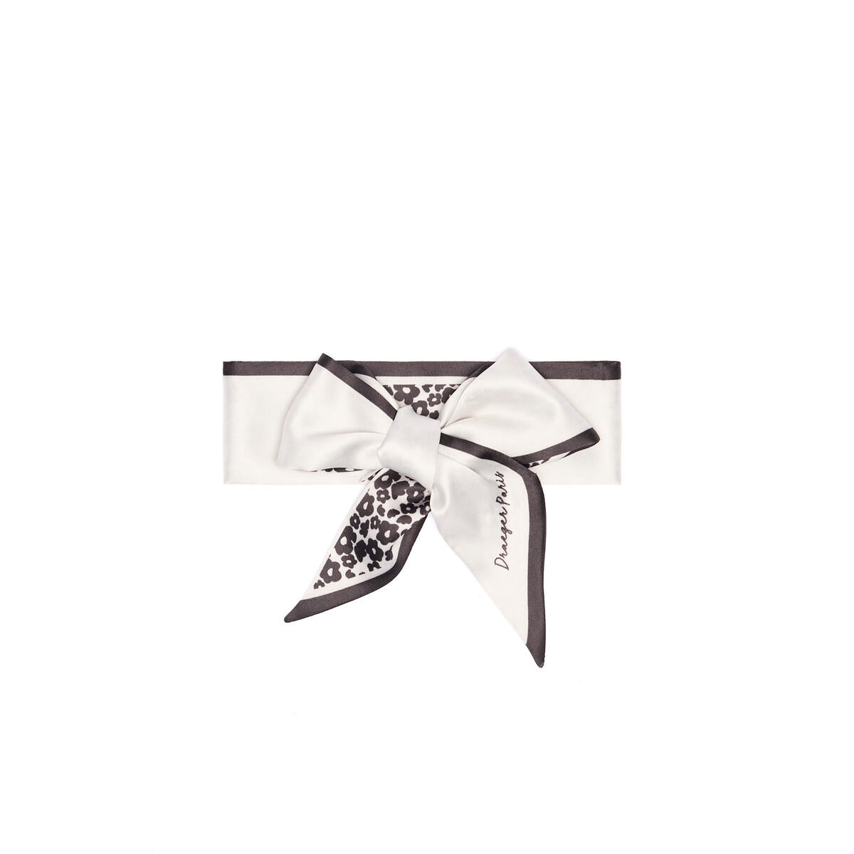 Tour de cou chic Fleurs noir 2