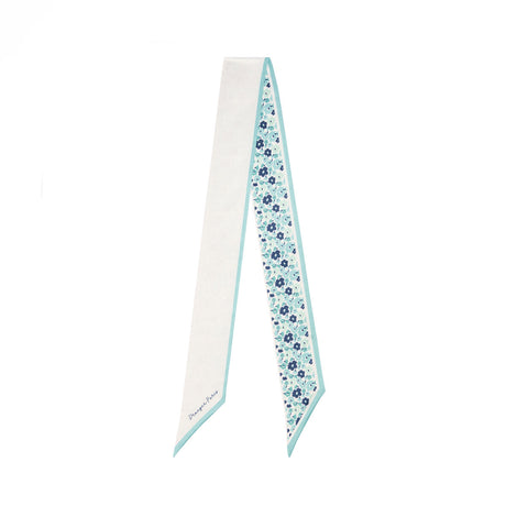 Tour de cou chic Fleurs bleu 1