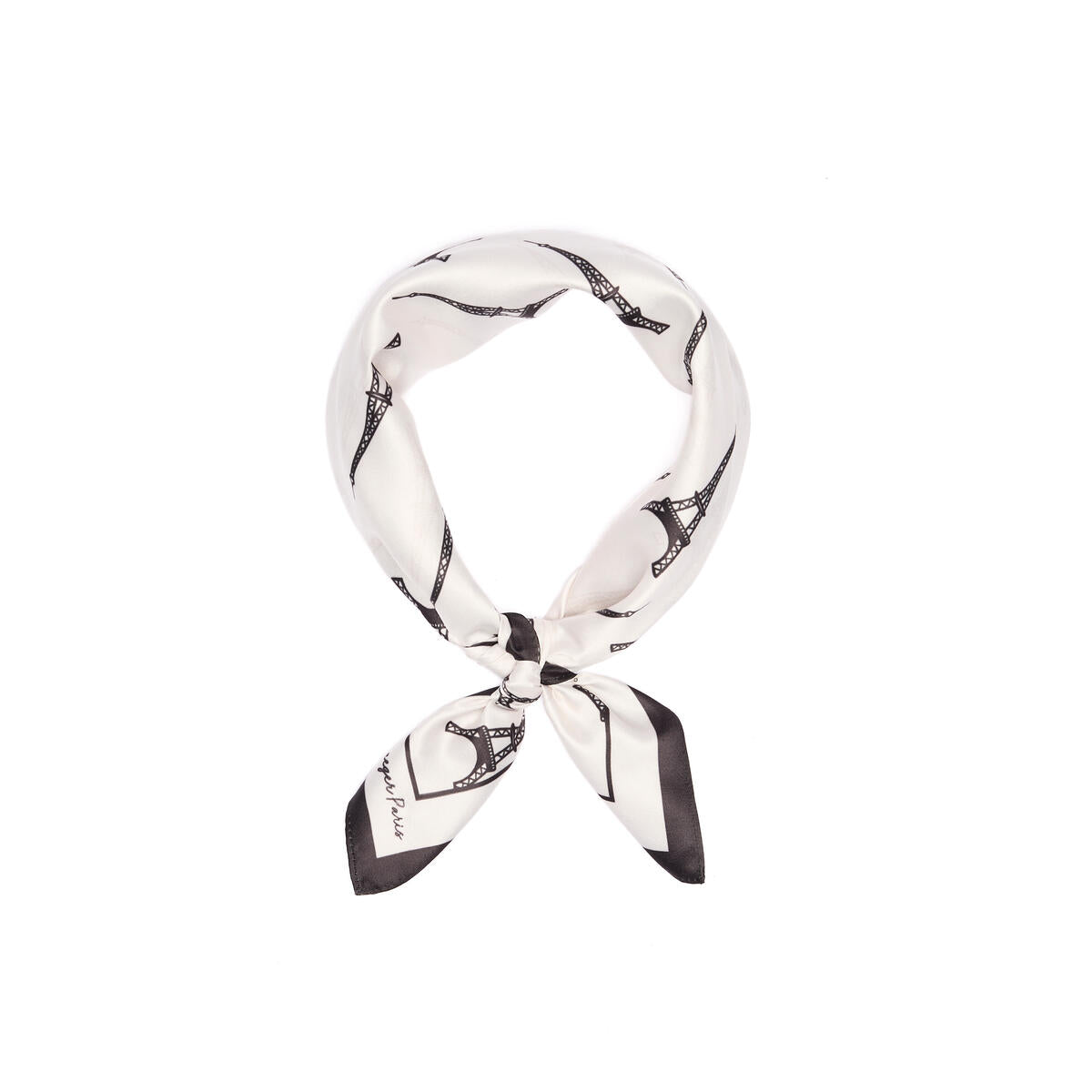 Carré chic Tour eiffel noir 2