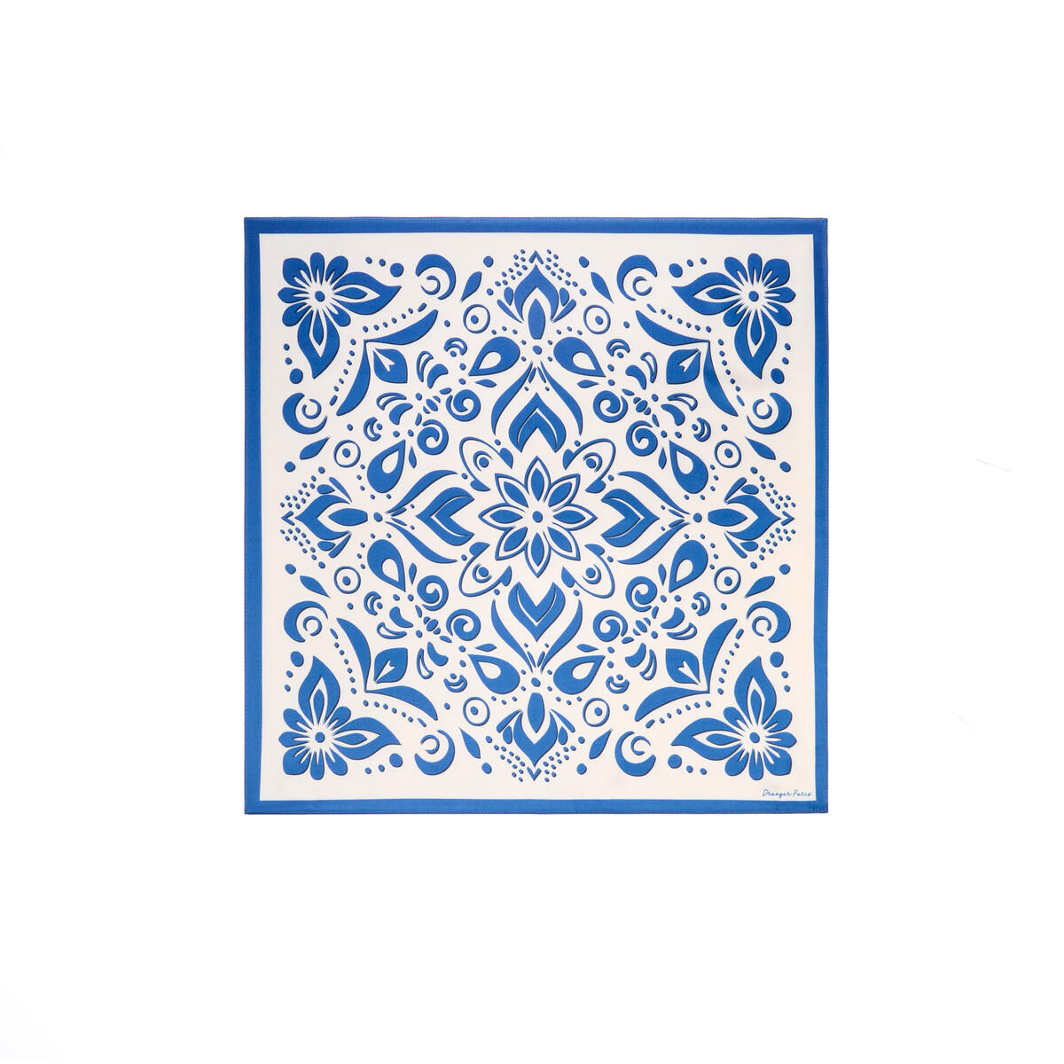 Carré chic Arabesque bleu 1