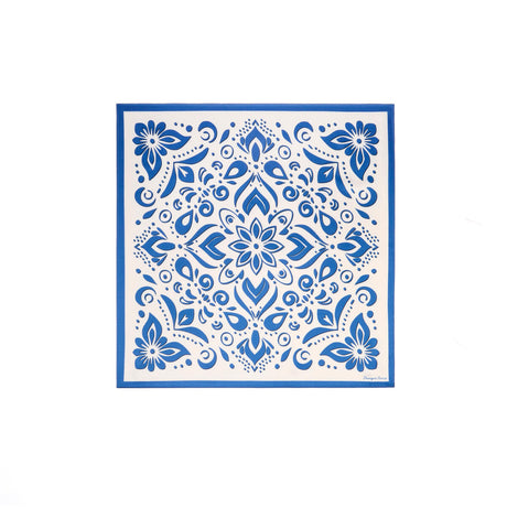 Carré chic Arabesque bleu 1