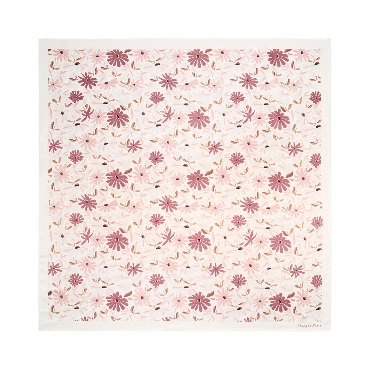 Grand carré chic Fleurs nude 1