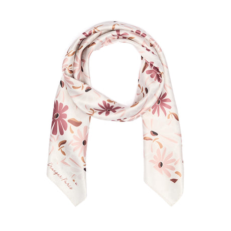 Grand carré chic Fleurs nude 2