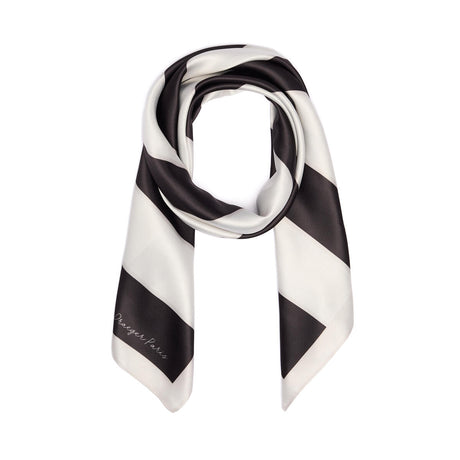 Grand carré chic Rayures noir 2