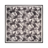 Grand carré chic Fleurs noir 1