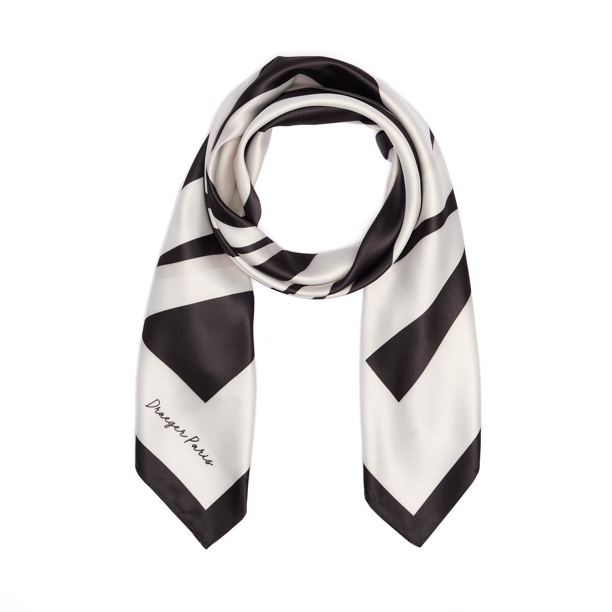 Grand carré chic Géométrique noir 2