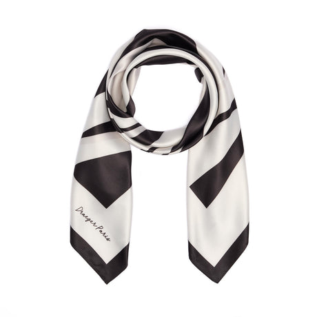 Grand carré chic Géométrique noir 2