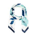 Grand carré chic Fleurs bleu 2