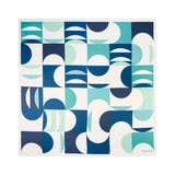 Grand carré chic Géométrique bleu 1