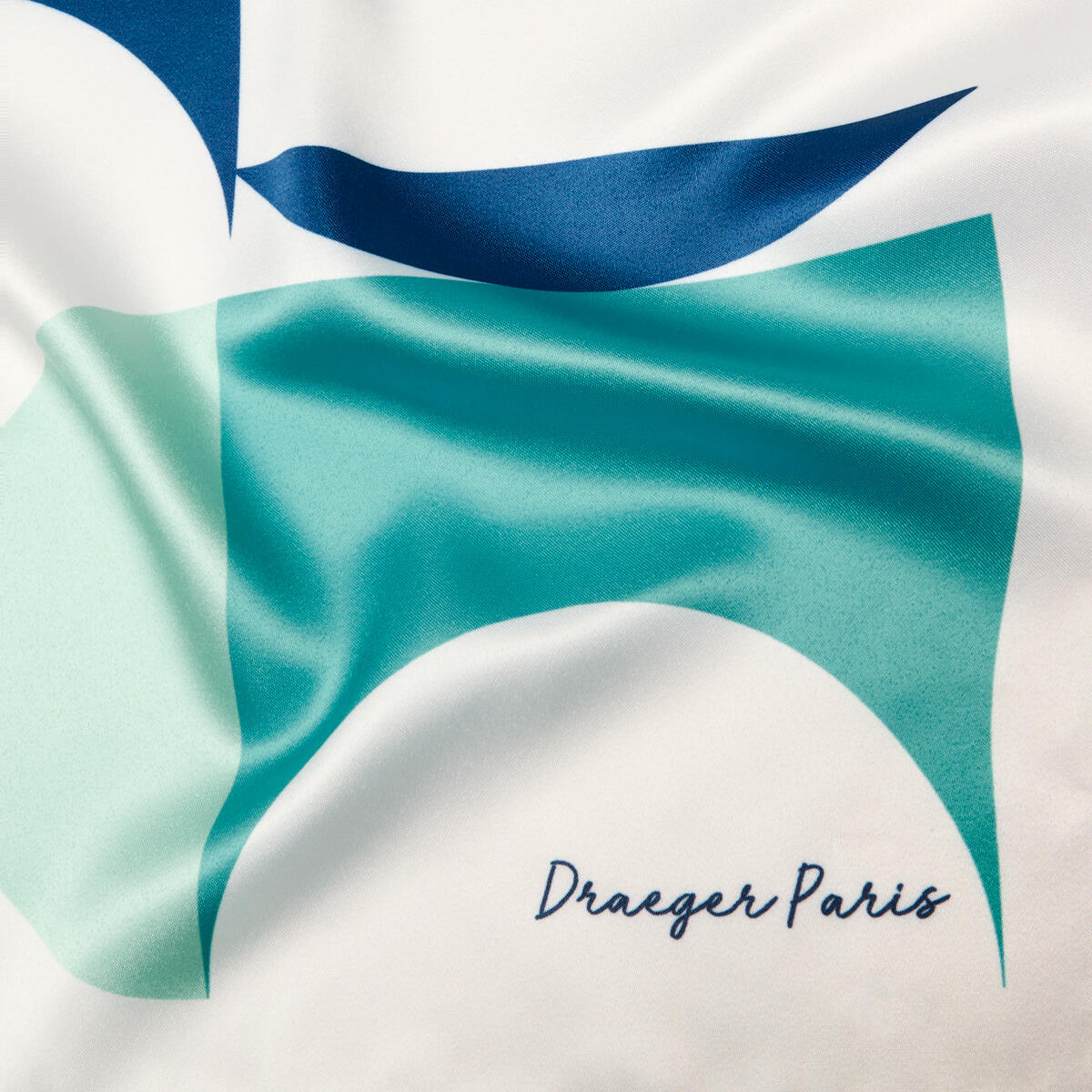 Grand carré chic Géométrique bleu 3