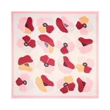 Grand carré chic Fleurs rouge 1