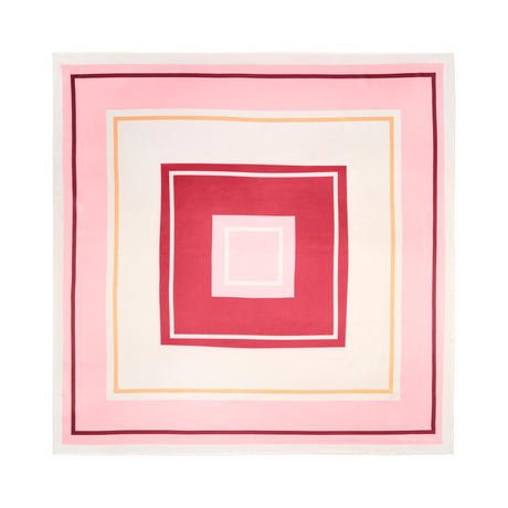 Grand carré chic Géométrique rouge 1