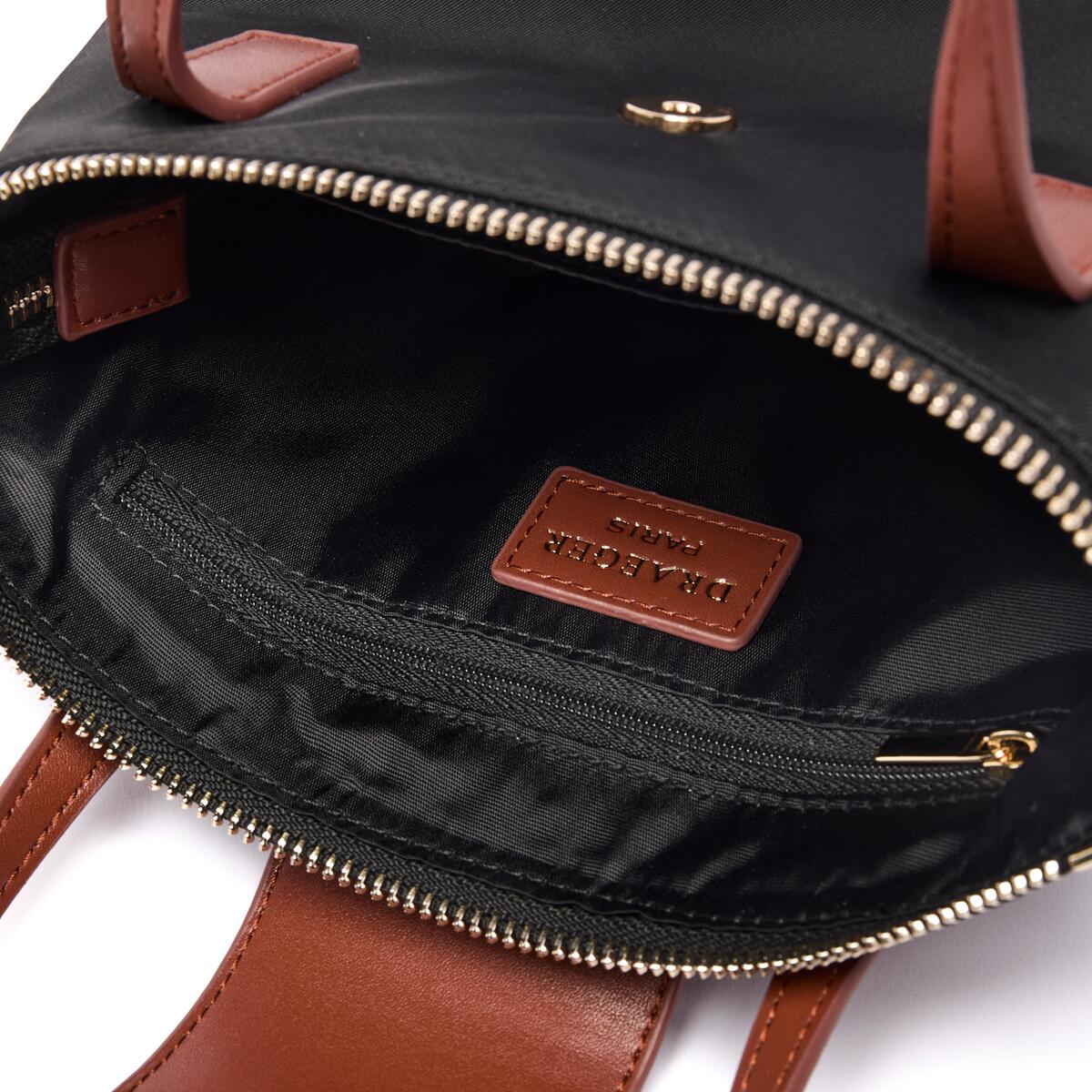 Mini Cabas Toile Noir 4