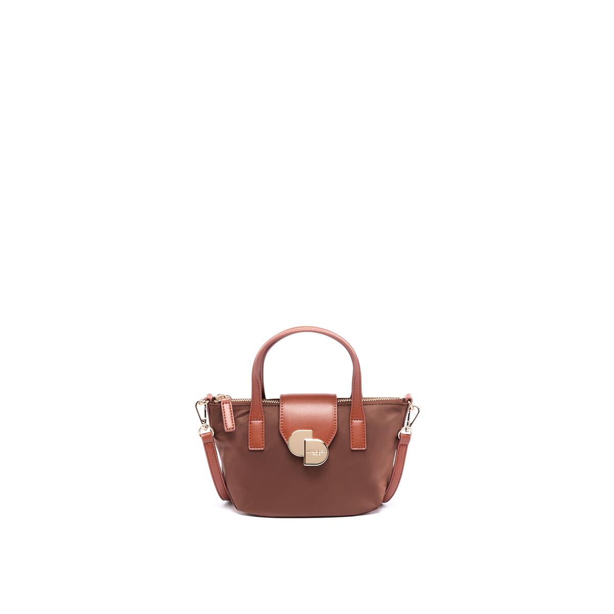 Mini Cabas Toile Chocolat 1