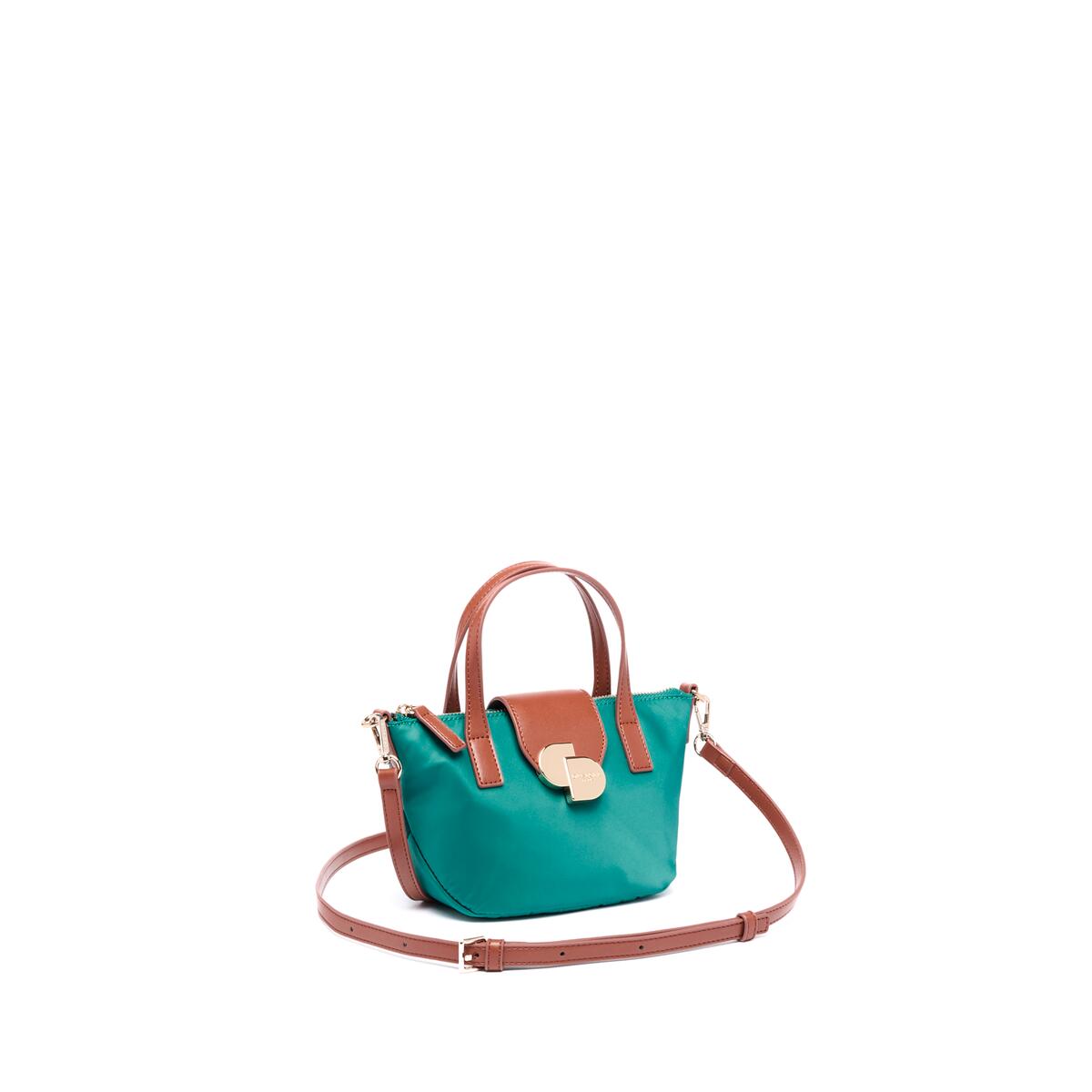 Mini Cabas Toile Vert 2