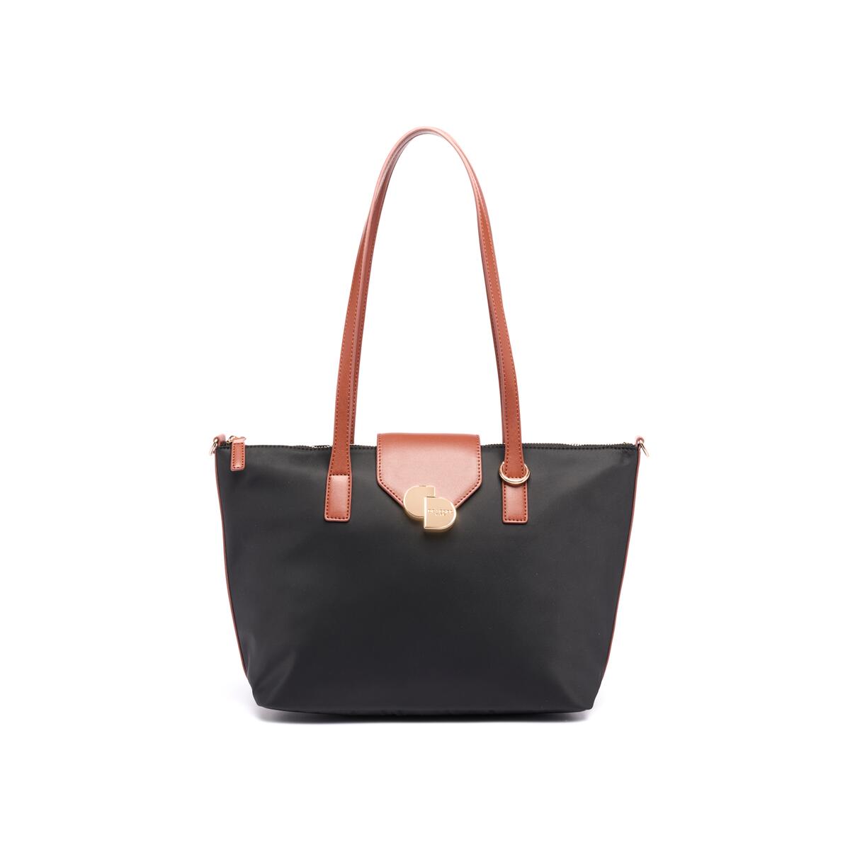 Moyen Cabas Toile Noir 1