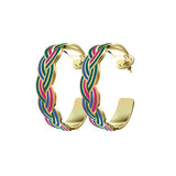 Boucles d'Oreilles Email Tokyo Tressées - Plusieurs Coloris