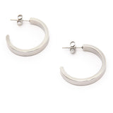 Boucles d'Oreilles Créoles Argentées 2