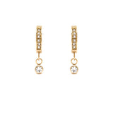 Créoles Dorées Pierres Blanches 1