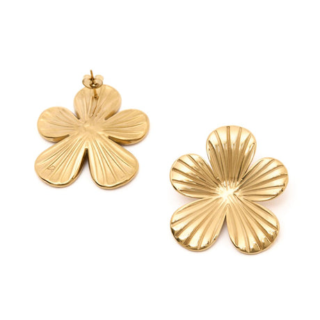 Boucles d'oreilles Dorées Fleurs 2