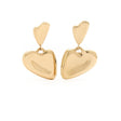 Boucles d'oreilles Dorées Cœurs asymétriques 1