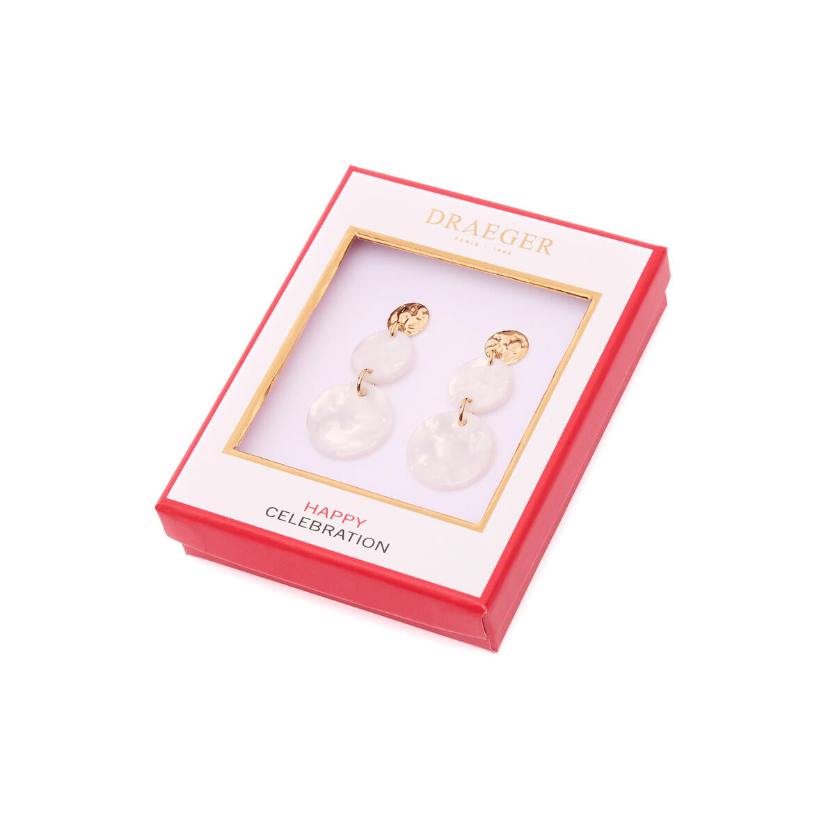 Boucles d'Oreilles Dorées & Nacrées 3