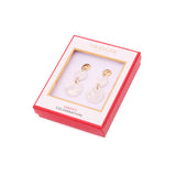 Boucles d'Oreilles Dorées & Nacrées 3