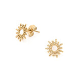Boucles d'Oreilles Puces Dorées Soleil 2