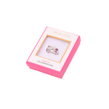 Anillo con dije de onda de acero inoxidable - Oro