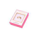 Anillo con dije de onda de acero inoxidable - Oro