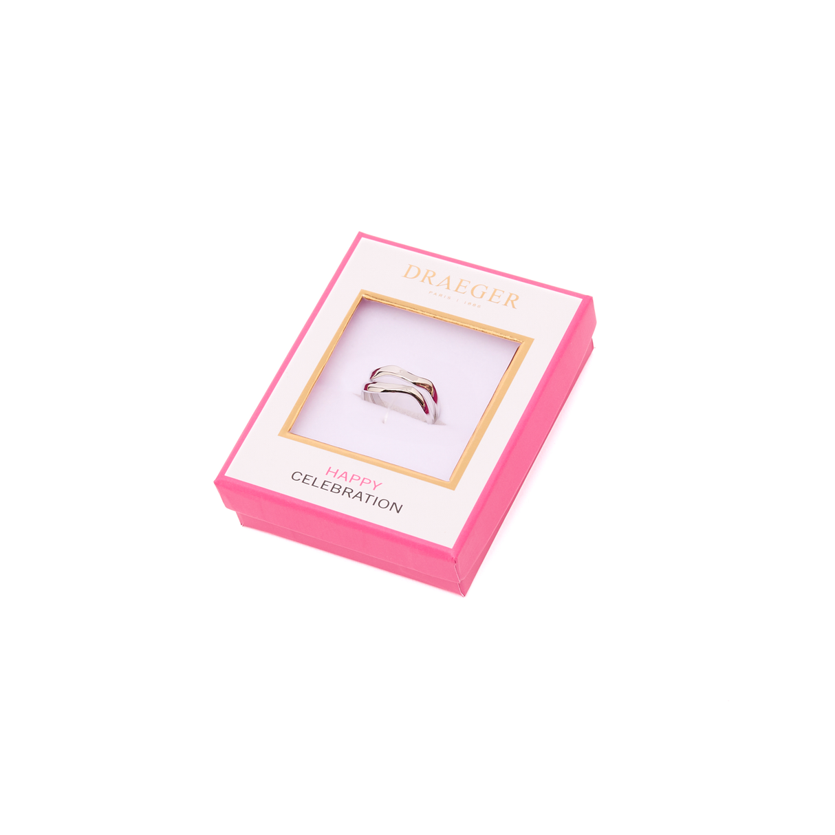 Anillo con dije de onda de acero inoxidable - Oro