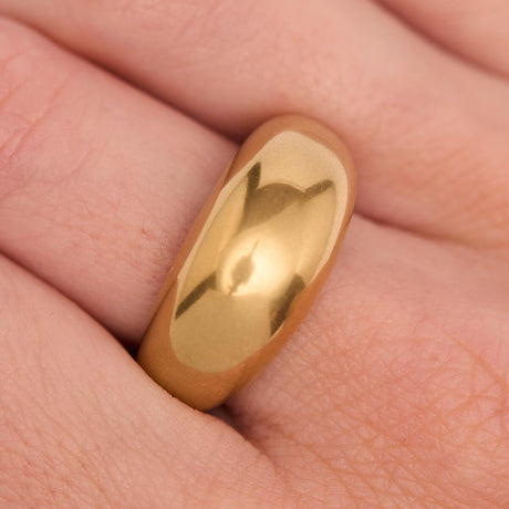 Bague Dorée Dome 4