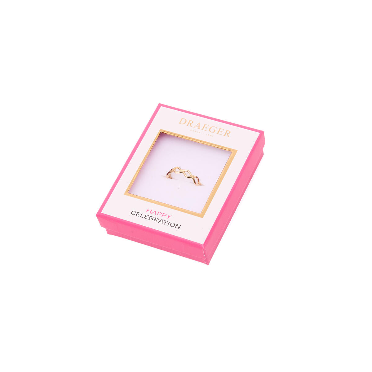 Bague Dorée Anneaux Ondulés 3
