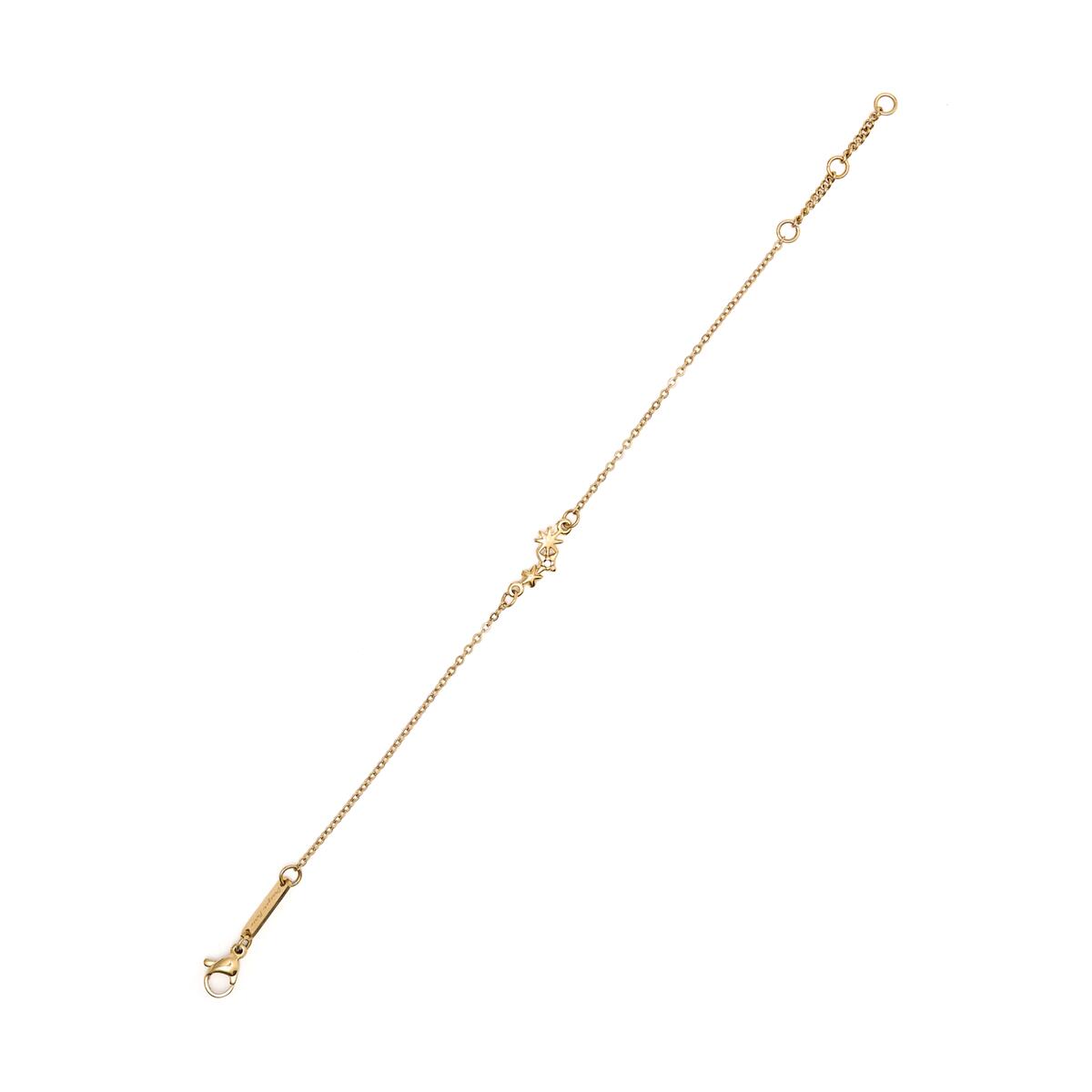 Bracelet Fin Doré Double étoiles 2