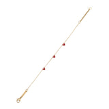 Bracelet Fin Cœurs Rouges 2