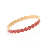 Bracelet Jonc Cercles Email Orange 1