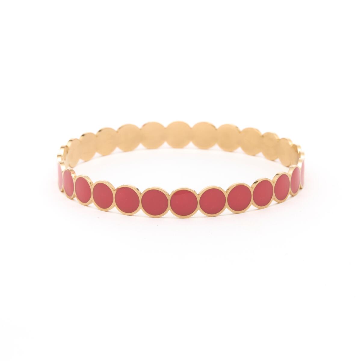 Bracelet Jonc Cercles Email Orange 2