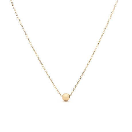 Collier pendentif boule dorée 1