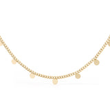 Collier Court Doré Cercles 1